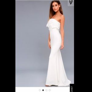 Lulus Birdy White Lace Maxi Dress